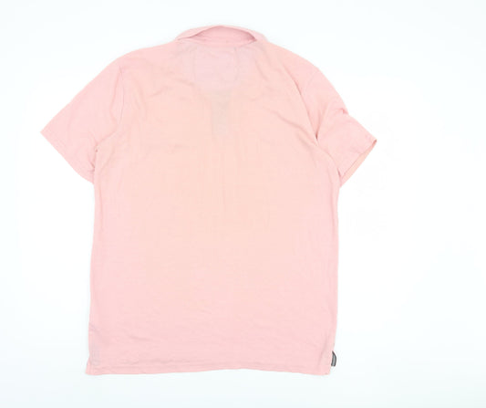 Heritage Black Label Men's Pink L Polo Short Sleeve