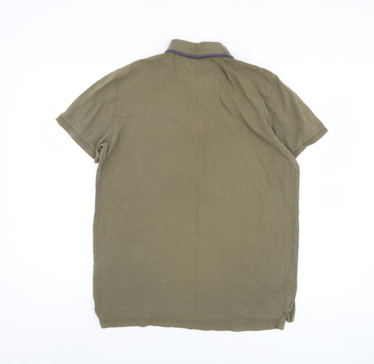 GAP Men’s Green Polo Shirt Medium Cotton Short Sleeve