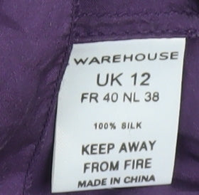 Womens UK Size 12 Warehouse Purple Blouse