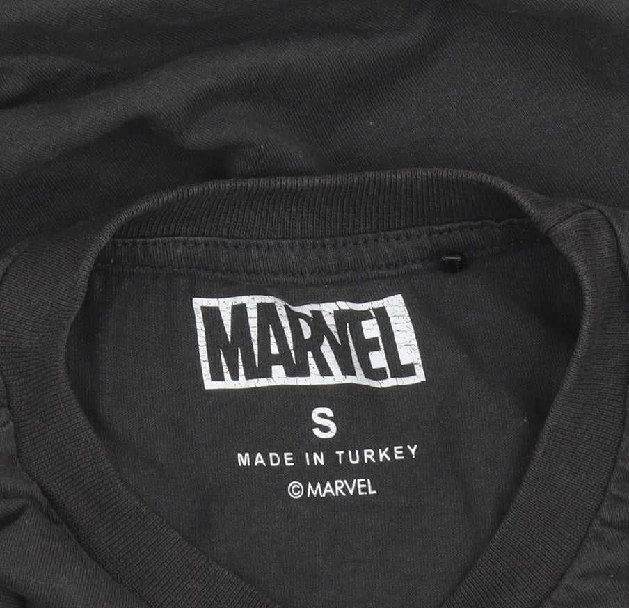 Marvel Men's Black Short Sleeve T-Shirt, S