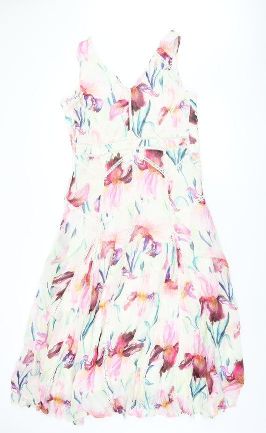 Monsoon Women's Floral Sleeveless Dress Size 14
