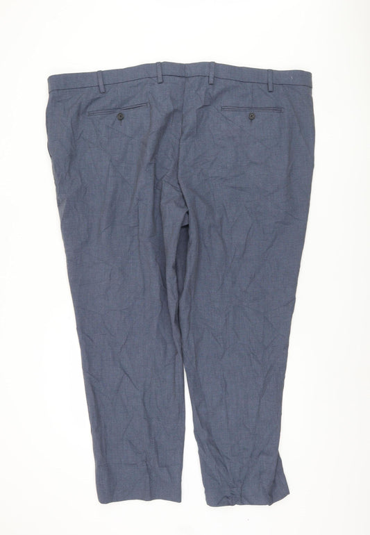 Marks and Spencer Men's Blue Dress Pants, Size 50 SHT
