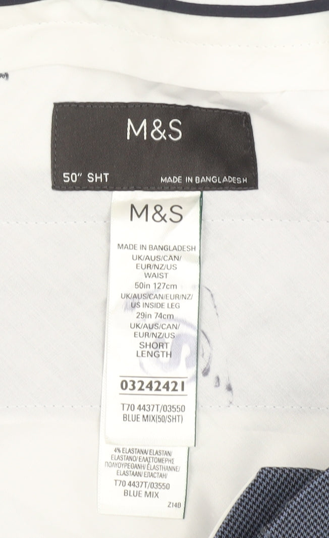 Marks and Spencer Men's Blue Dress Pants, Size 50 SHT