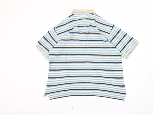 Marks and Spencer Mens Multicoloured L Striped Polo