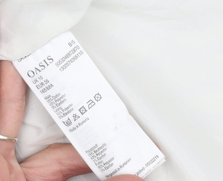 Oasis Women's Blue Striped Sheath Dress Size 10