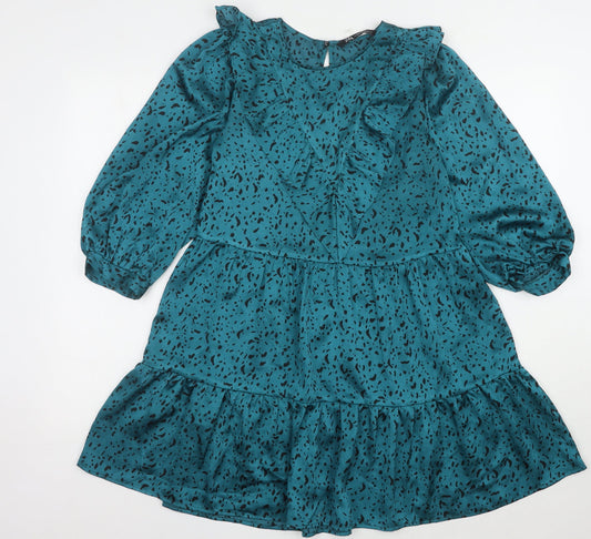 Zara Women's Green Trapeze Dress XS