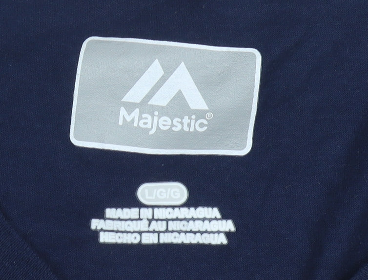 Majestic Women's Blue Baseball T-Shirt L
