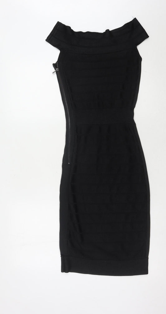 French Connection Women's Black Size 8 Off Shoulder Dress