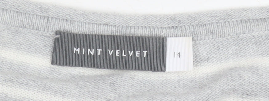 Womens UK Size 14 Mint Velvet Grey Pullover Jumper