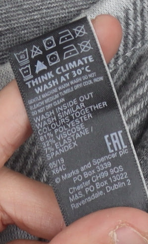 Womens UK Size 12 Marks and Spencer Grey Pullover Jumper
