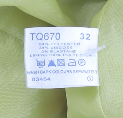 Agenda Women's Yellow Long Coat Size 4, Button Closure