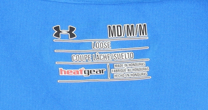 Under Armour Men's Blue T-Shirt M Gym Activewear