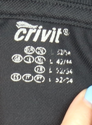 Crivit Men's Black Polo Shirt Size L