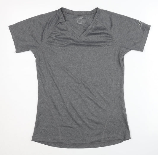 Pro Touch Women's Grey V-Neck T-Shirt, Size 10