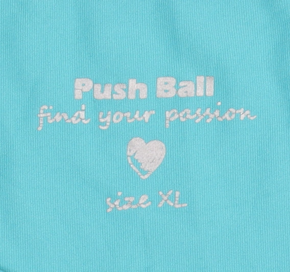Push Ball Women's Blue XL Activewear T-Shirt