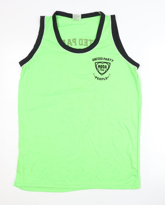 Mens UK Size L Mega Park Green Gym & Training Tank