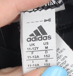 Adidas Girls Black Athletic Shorts 11-12 Years Lightweight