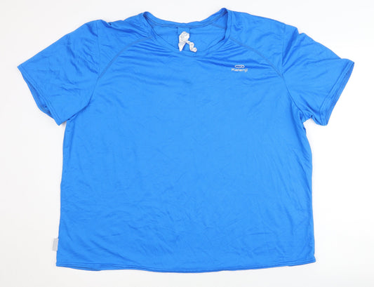 Unisex Adults UK Size 3XL DECATHLON Blue Gym & Training Running & Jogging T-Shir