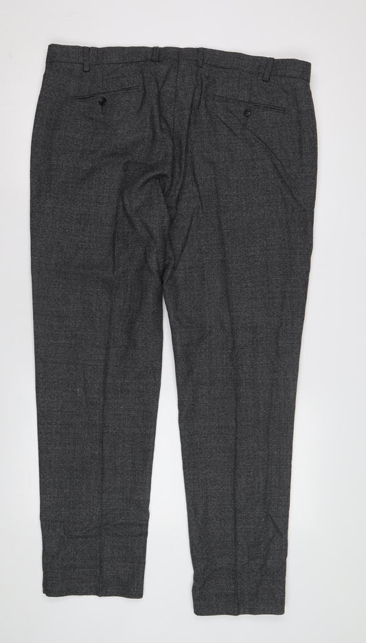 Marks and Spencer Grey Wool Dress Pants, Size 40, Men's