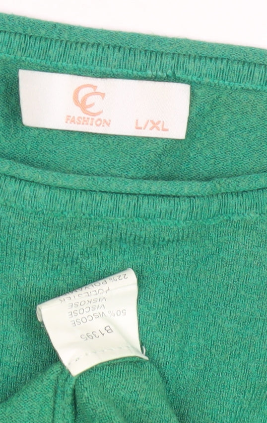 Womens UK Size L CC Fashion Green Pullover Jumper