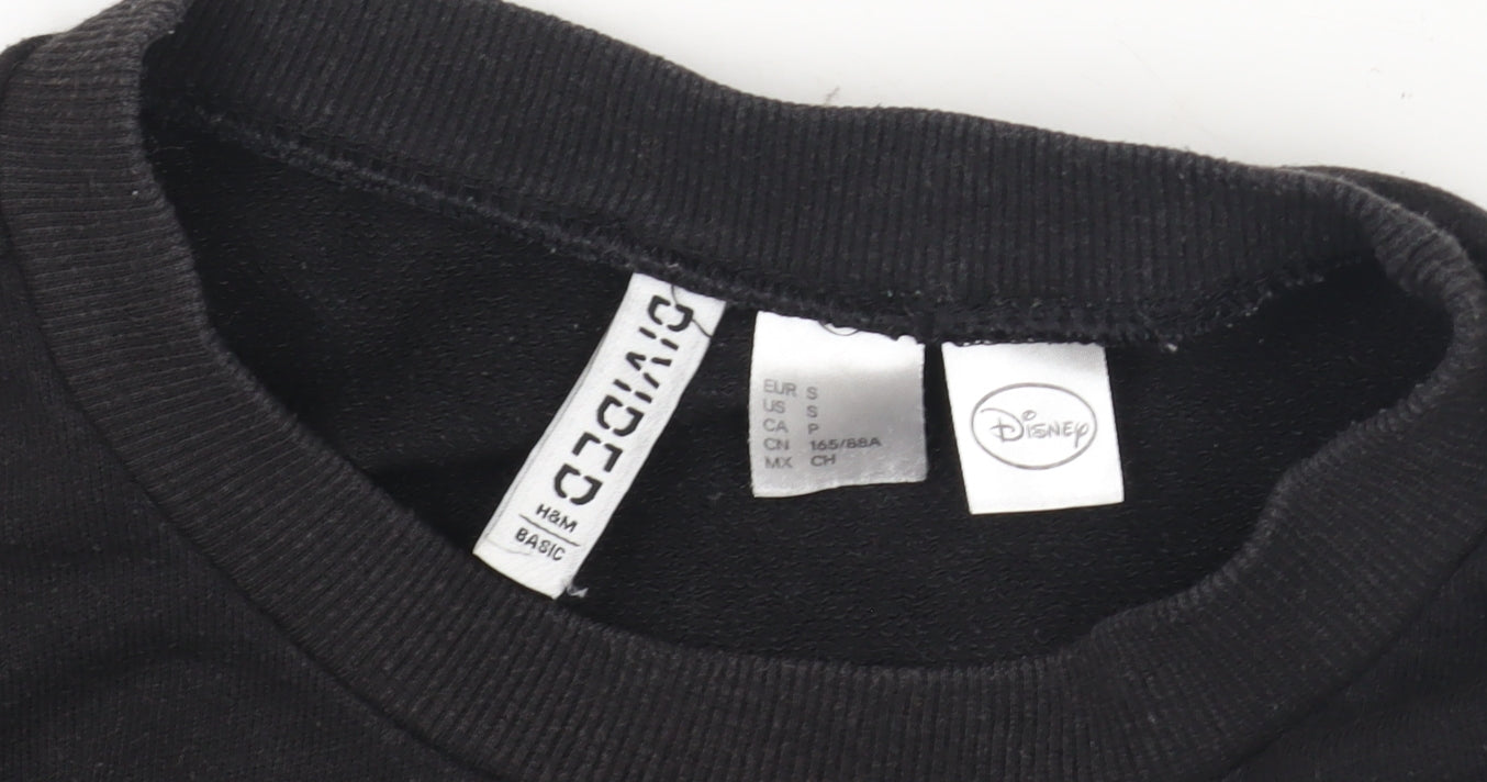 Womens UK Size S H&M Black Pullover Sweatshirt