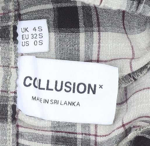 Womens UK Size 4 COLLUSION Relaxed Fit Casual Multicoloured Trousers