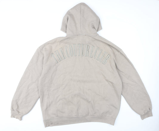 The Couture Club Beige Men's Pullover Hoodie L