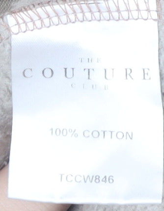 The Couture Club Beige Men's Pullover Hoodie L