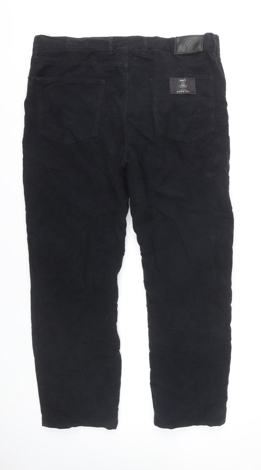 Marks and Spencer Men's Black Trousers, Size 38