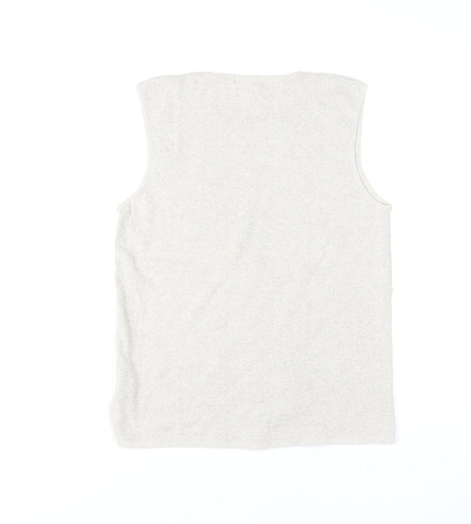 Hawkshead Women's Beige Ramie Cotton Tank M