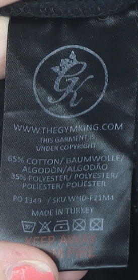 Gym King Women's Black Hoodie Size 10 with Logo