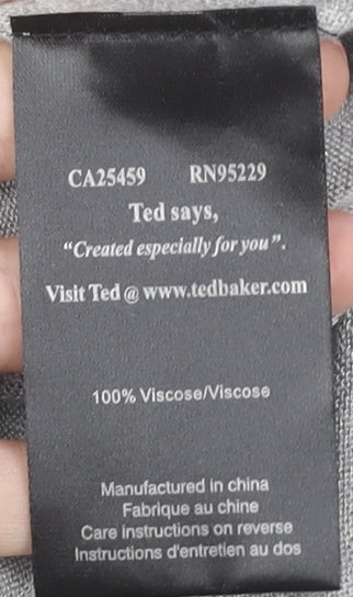 Womens UK Size 10 Ted Baker Grey Cardigan Jumper