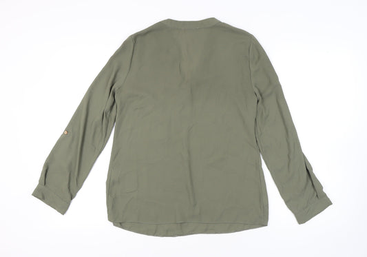 Womens UK Size 10 Roman Green Blouse