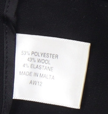 Womens UK Size 16 CC Regular Fit Business Formal Black Trousers