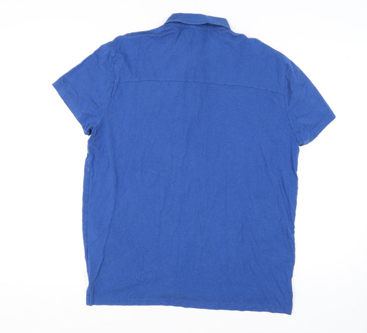 BAM Men's Blue Short Sleeve Polo Shirt XL