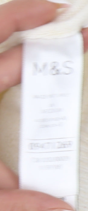 Womens UK Size M Marks and Spencer Ivory Pullover Jumper