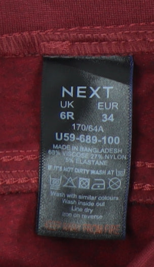 Womens UK Size 6 NEXT Cargo Red Leggings