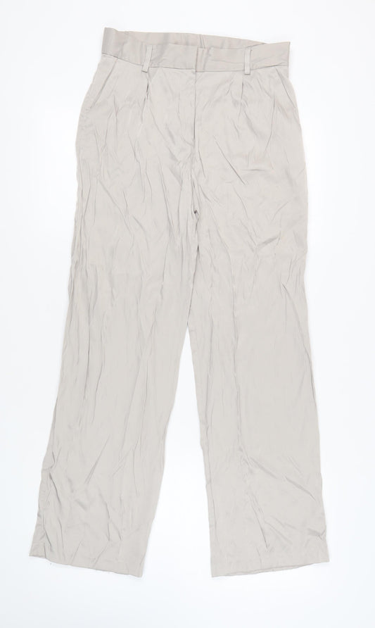 Womens UK Size 12 H&M Regular Fit Workwear Beige Trousers