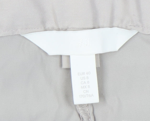 Womens UK Size 12 H&M Regular Fit Workwear Beige Trousers
