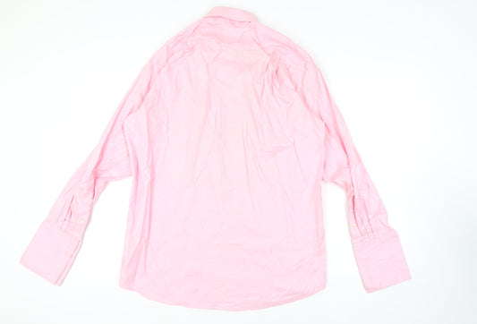Racing Green Men's Pink Dress Shirt 16.5 Long Sleeve