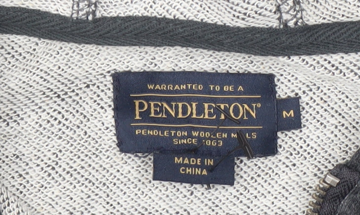 Pendleton Men's Grey Full Zip Logo Hoodie M