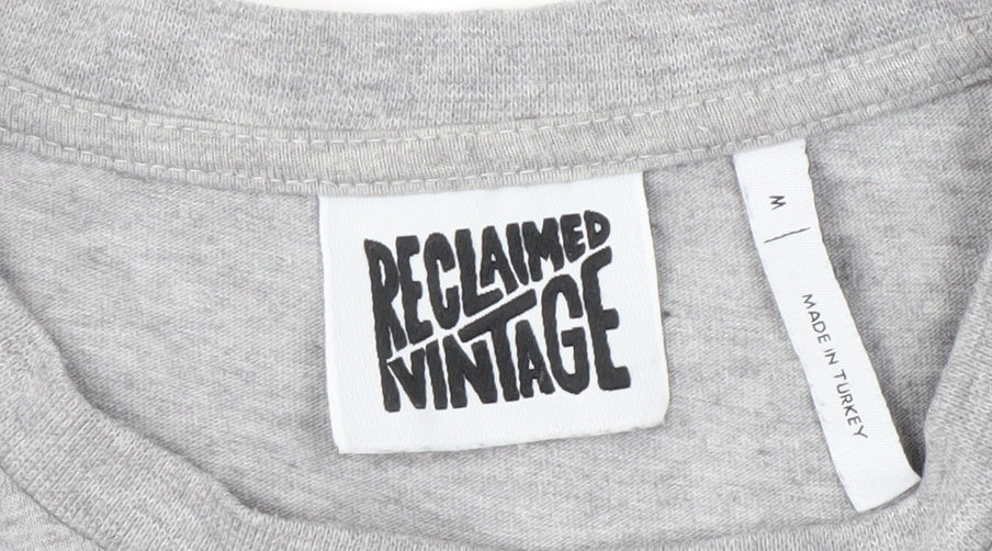Reclaimed Vintage Grey Crew Neck Men's T-Shirt M