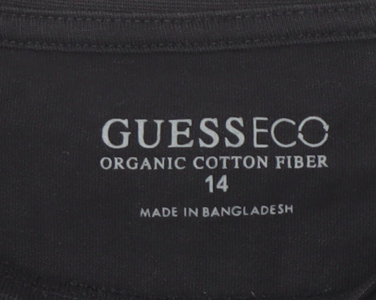 Guess Women's Black T-Shirt Size 14 Casual Wear