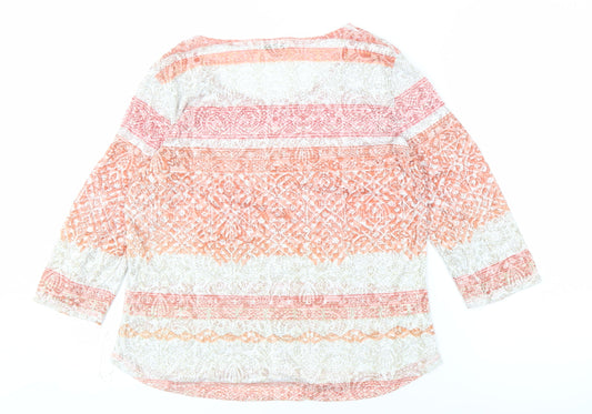 Orvis Women's Multicoloured 3/4 Sleeve Top M