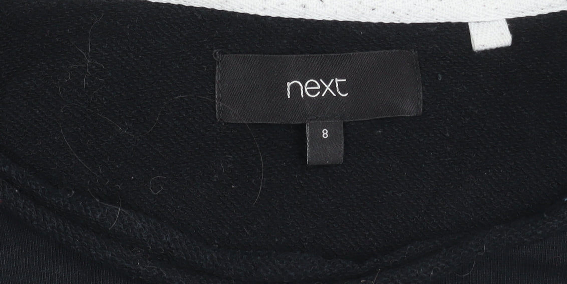 Womens UK Size 8 NEXT Black Basic T-Shirt