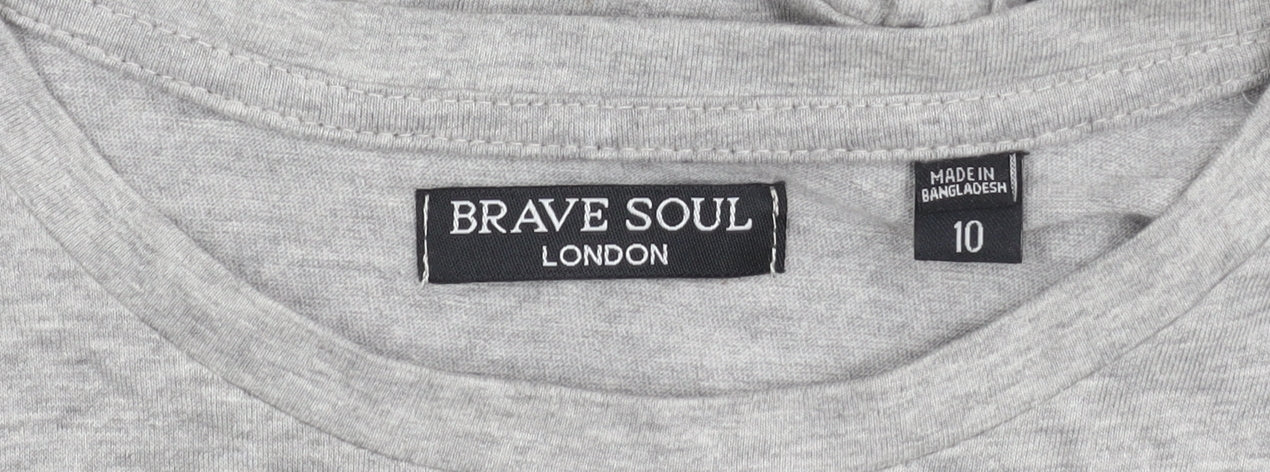 Brave Soul Women’s Grey Trapeze Dress Size 10