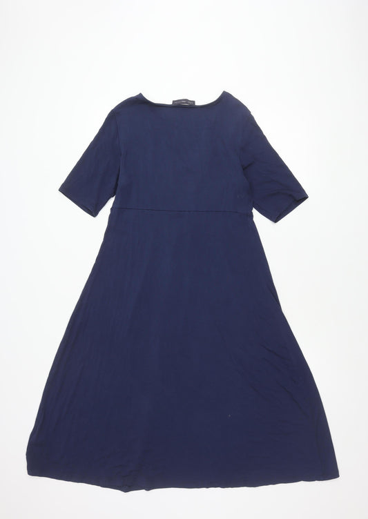 Marks and Spencer Women's Blue A-Line Midi Dress
