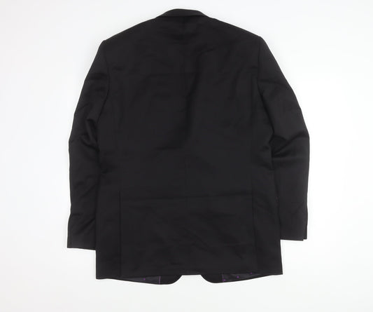 Mens UK Size 40 Daniel Hechter Regular Black Suit Tuxedo