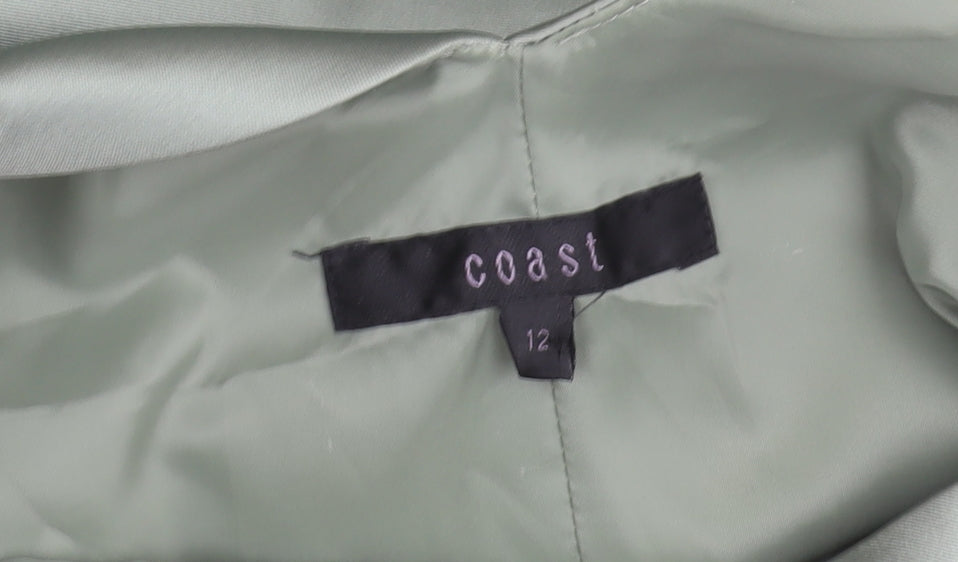 Coast Green Sheath Dress, Size 12, V-Neck, Wedding/Party