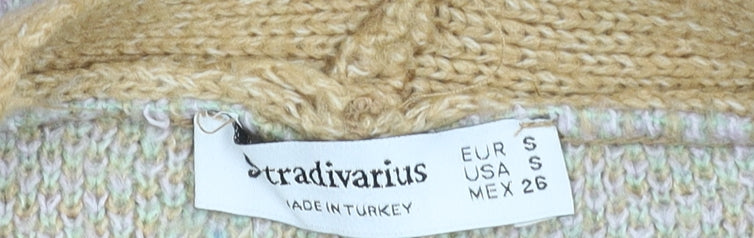 Womens UK Size 8 Stradivarius Beige Cardigan Jumper